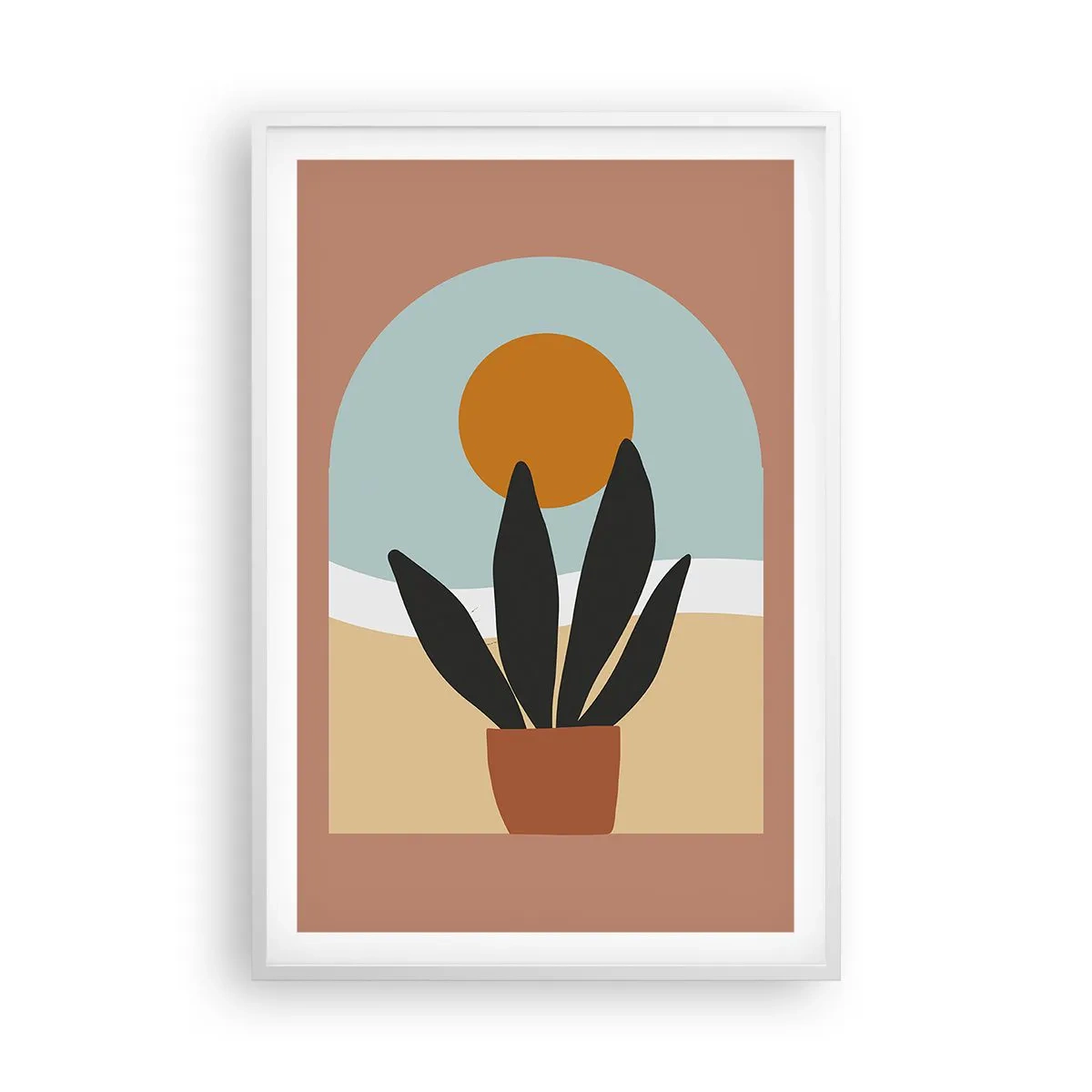 Affiche dans un cadre blanc - Poster - Petits bonheurs - 61x91 cm