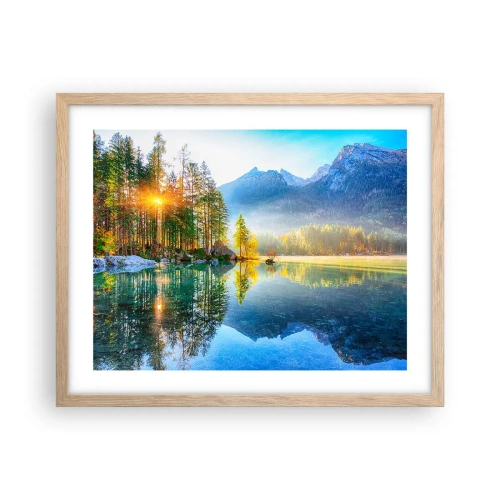 Affiche dans un chêne clair - Poster - Majesté et douceur - 50x40 cm