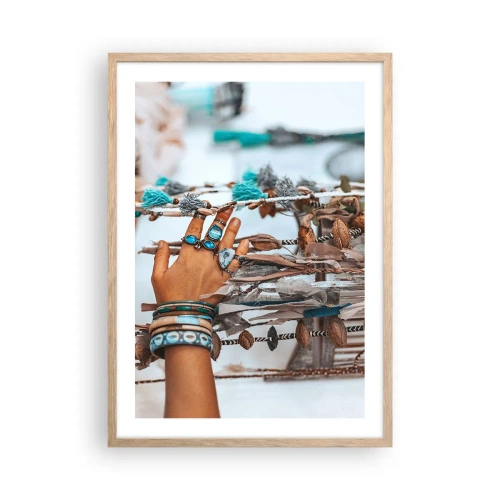 Affiche dans un chêne clair - Poster - Trésor local - 50x70 cm