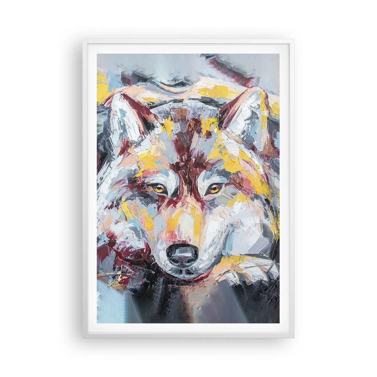 Affiche dans un cadre blanc - Poster - En paix au milieu des siens - 70x100 cm