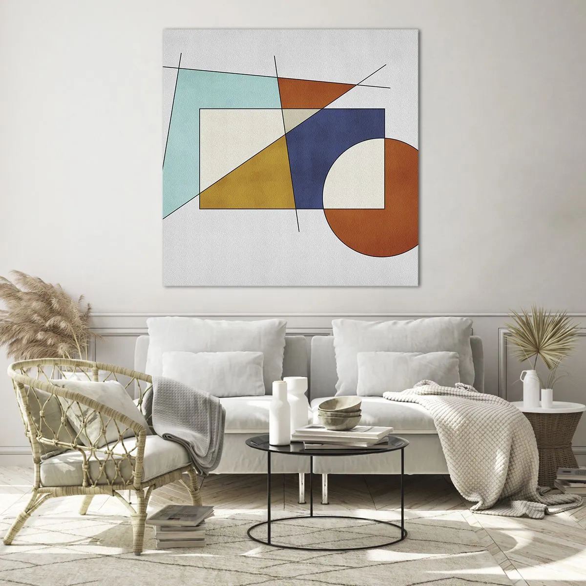 Impression sur verre - Image sur verre - Abstraction : plaisir moderniste - 70x70 cm