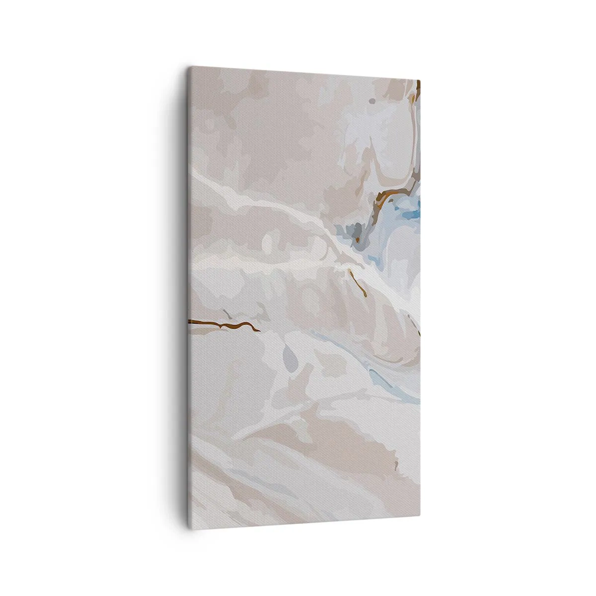 Impression sur toile - Image sur toile - Le bleu serpente sous le blanc - 45x80 cm