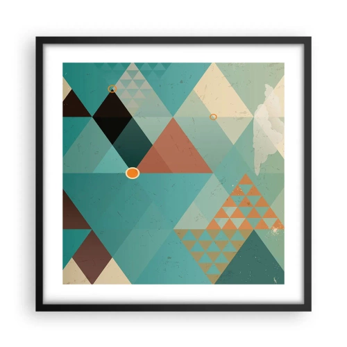 Affiche dans un cadre noir - Poster - Unité de la multiplicité, multiplicité de l'unité - 50x50 cm