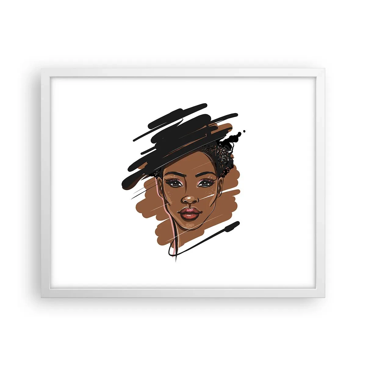 Affiche dans un cadre blanc - Poster - Doux comme le chocolat - 50x40 cm