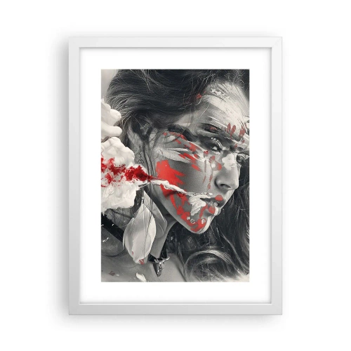 Affiche dans un cadre blanc - Poster - Dans les fumées de l'absurde - 30x40 cm
