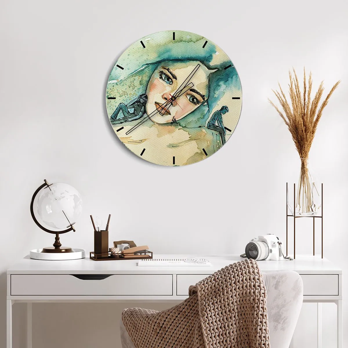 Horloge murale - Pendule murale - Suis-je bleu? - 40x40 cm