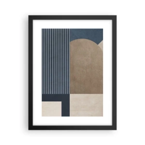 Affiche dans un cadre noir - Poster - Composition simple et en rondeur - 30x40 cm