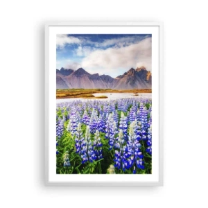 Affiche dans un cadre blanc - Poster - La force et l'austérité côtoient la douceur - 50x70 cm