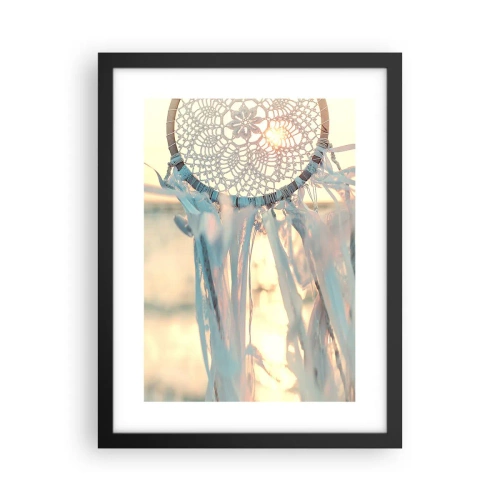 Affiche dans un cadre noir - Poster - Totem en dentelle - 30x40 cm