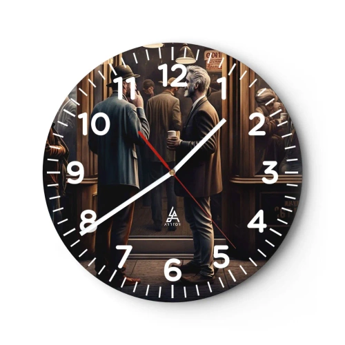 Horloge murale - Pendule murale - Bon moment de la journée - 30x30 cm