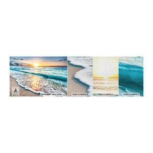 Échantillon de Papier Peint Premium Canvas - Une vue qui en vaut la peine - Paysage, Plage, Coucher de soleil - 100x30 cm