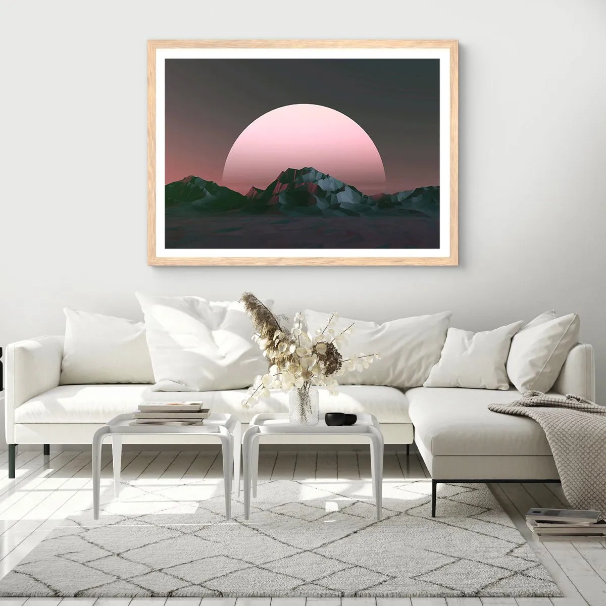 Affiche dans un chêne clair - Poster - Dans une galaxie voisine - 100x70 cm