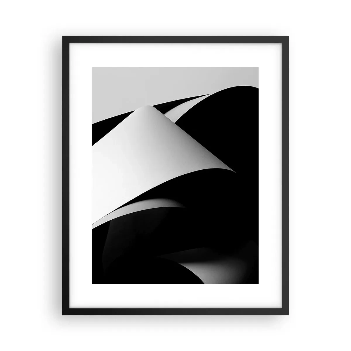 Affiche dans un cadre noir - Poster - Plans de lumière venus des profondeurs de l'ombre - 40x50 cm