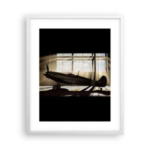 Affiche dans un cadre blanc - Poster - Le repos du guerrier - 40x50 cm