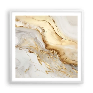 Affiche dans un cadre blanc - Poster - Abstraction : beauté et bonté - 60x60 cm