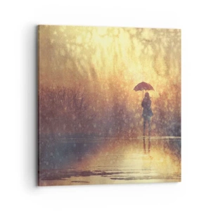 Impression sur toile - Image sur toile - Je sens que quelqu'un me regarde - 70x70 cm