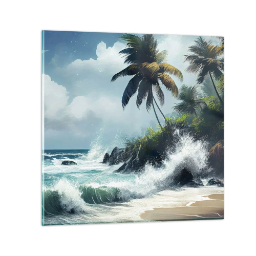 Impression sur verre - Image sur verre - Sur une côte tropicale - 50x50 cm