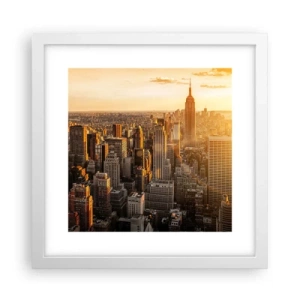 Affiche dans un cadre blanc - Poster - Grandir au soleil - 30x30 cm