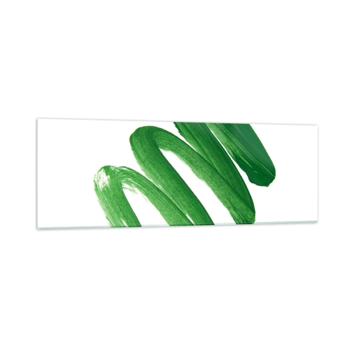 Impression sur verre - Image sur verre - Blague verte - 90x30 cm