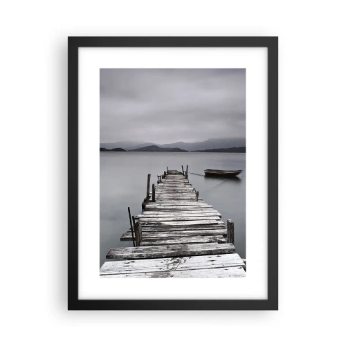 Affiche dans un cadre noir - Poster - Tu peux partir demain - 30x40 cm