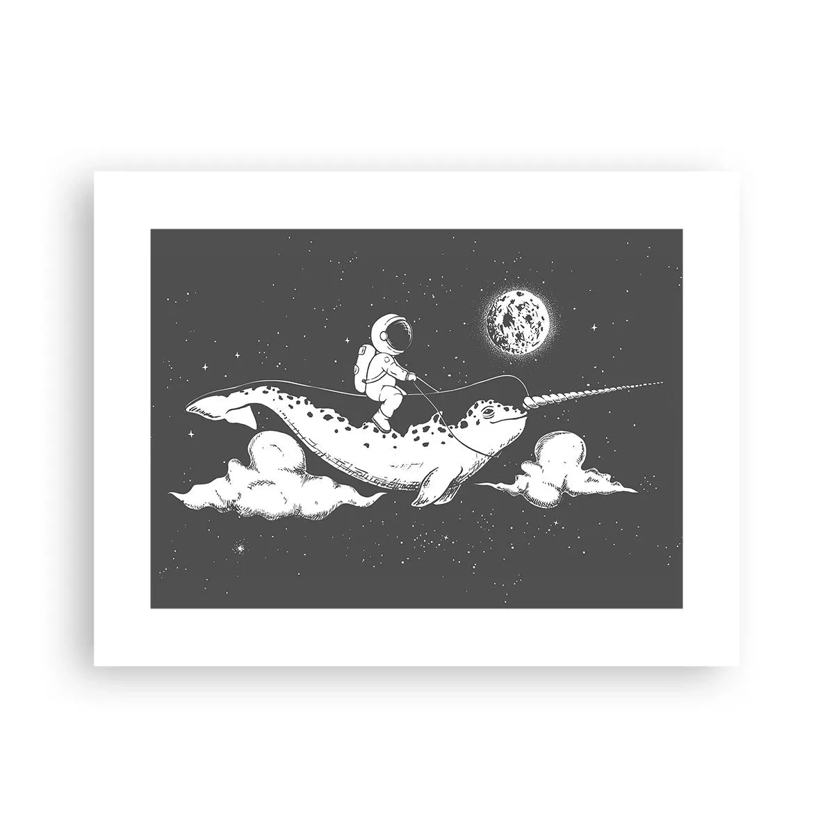 Affiche - Poster - Cavalier de l'espace - 40x30 cm
