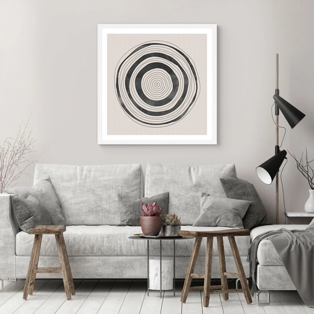 Affiche dans un cadre blanc - Poster - Ce qui est important c'est ce qu'il y a entre les deux - 30x30 cm