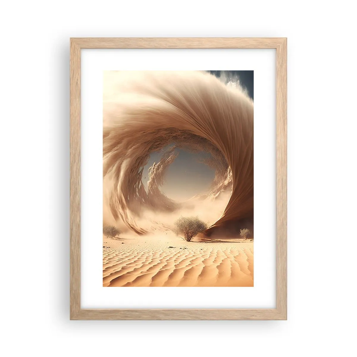 Affiche dans un chêne clair - Poster - Portail ouvert - 30x40 cm