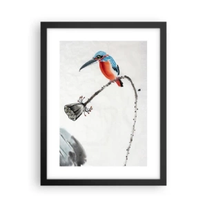 Affiche dans un cadre noir - Poster - La vie du champ - 30x40 cm