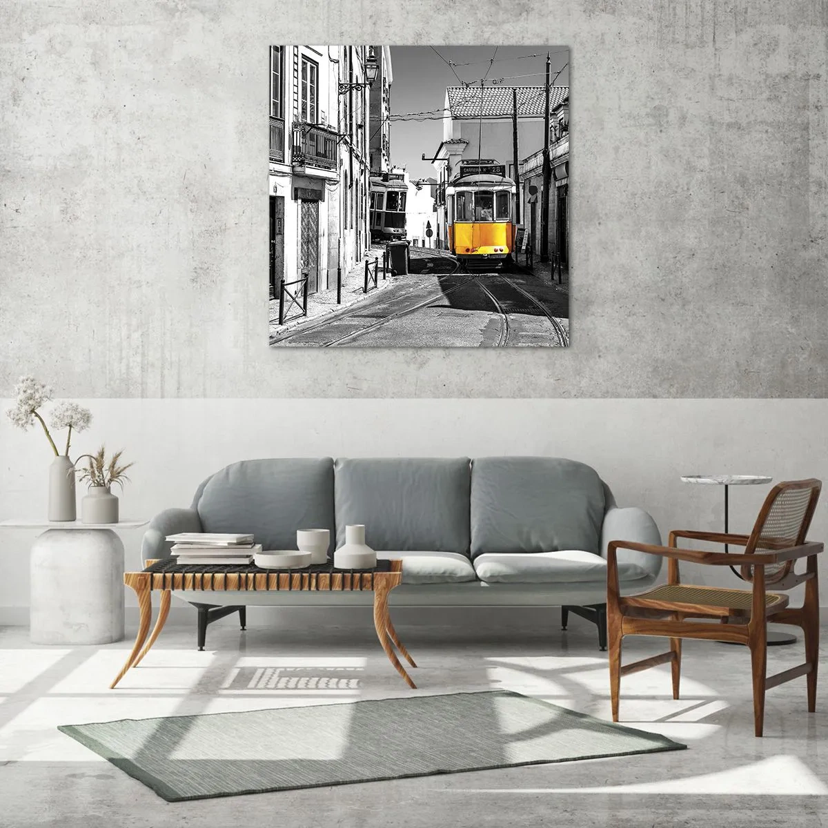 Impression sur verre - Image sur verre - L'âme de Lisbonne - 70x70 cm