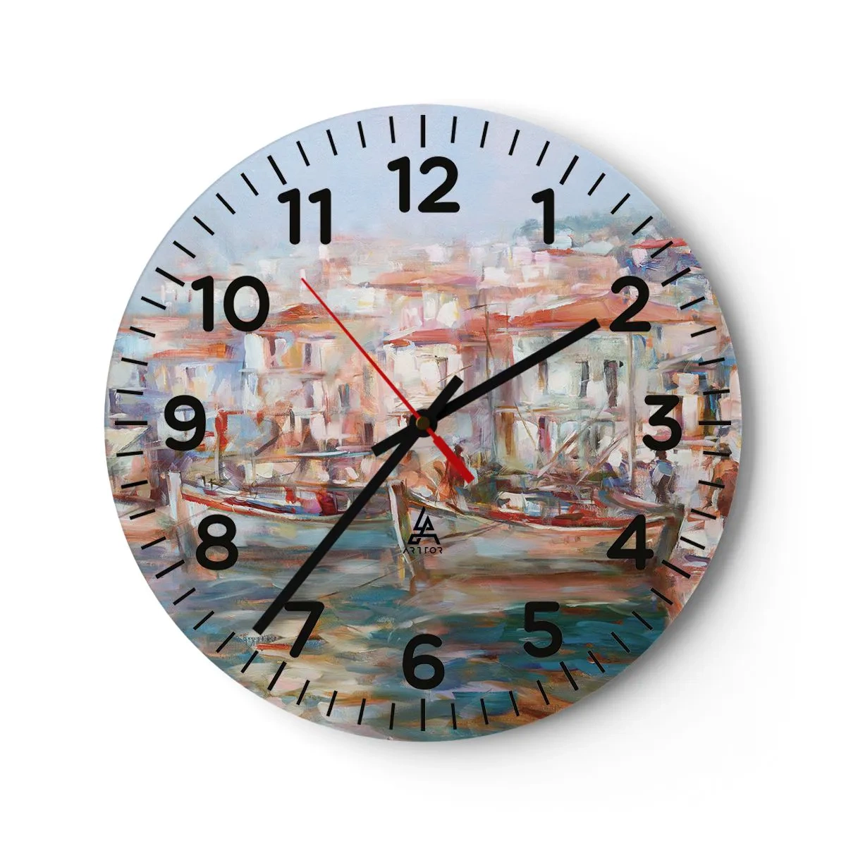 Horloge murale - Pendule murale - Vacances pastelles - 40x40 cm