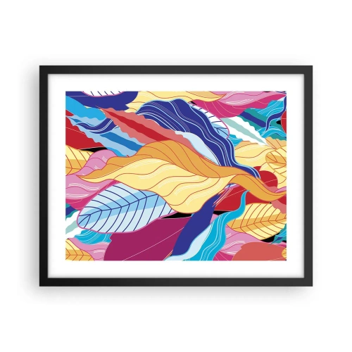 Affiche dans un cadre noir - Poster - Un désordre coloré - 50x40 cm