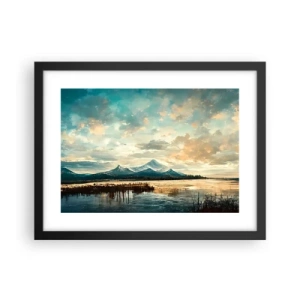 Affiche dans un cadre noir - Poster - Sous la protection du ciel - 40x30 cm