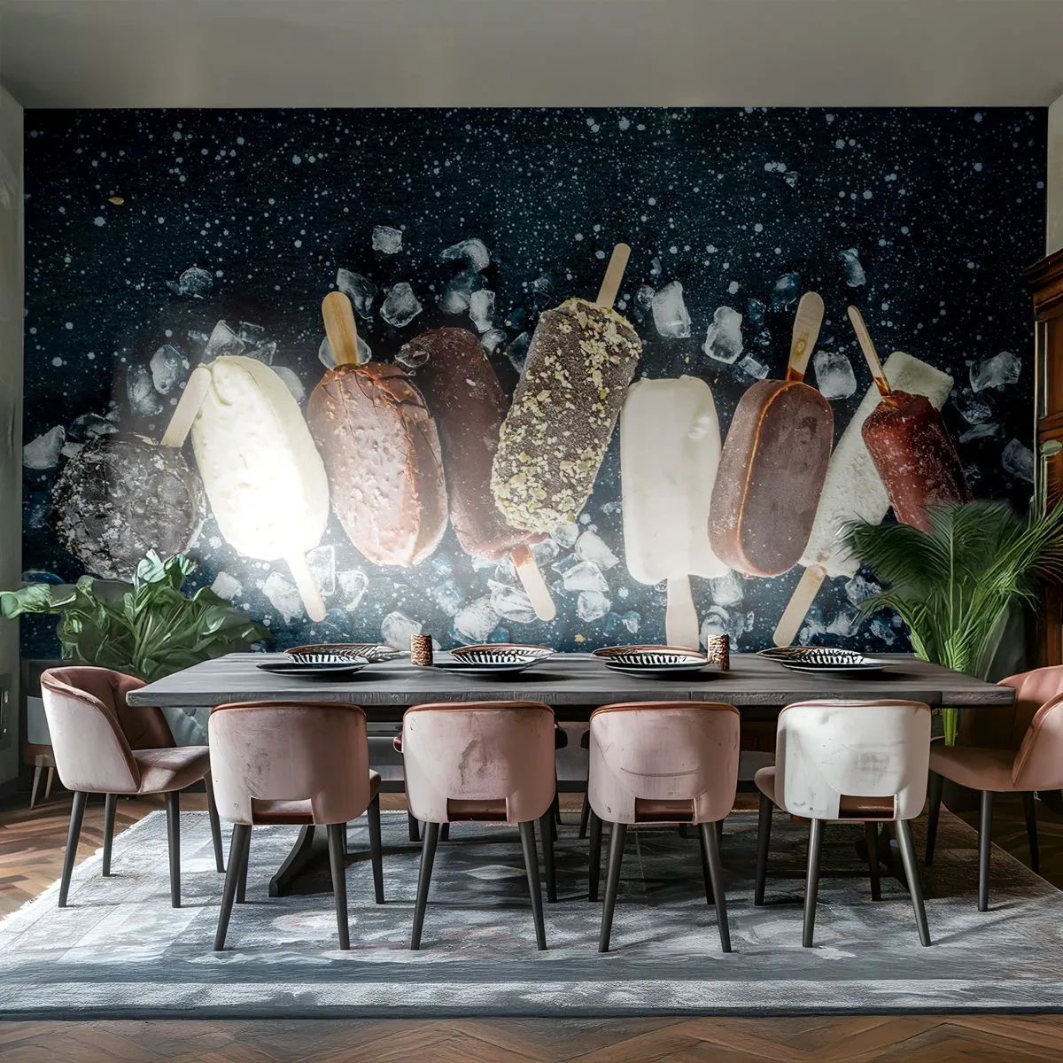 Papier Peint Photo Premium Canvas - Le goût de l'été chaud - Glace, La gastronomie, Nourriture - 150x105 cm