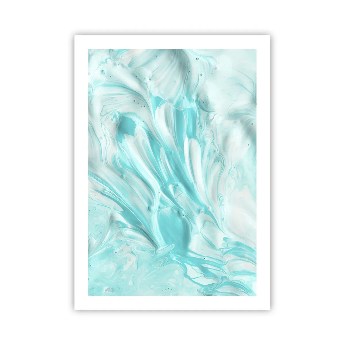 Affiche - Poster - Motif abstrait turquoise - 50x70cm - Ensemble pour toujours - Décoration murale moderne pour le salon et la chambre ARTTOR