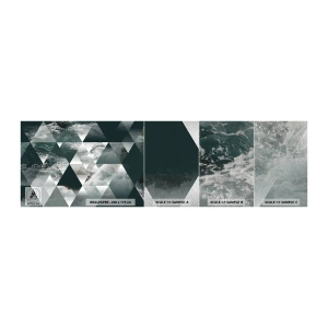 Échantillon de Papier Peint Premium Sand - Point de vue de cristal - Abstraction, Vagues, Morceau - 100x30 cm