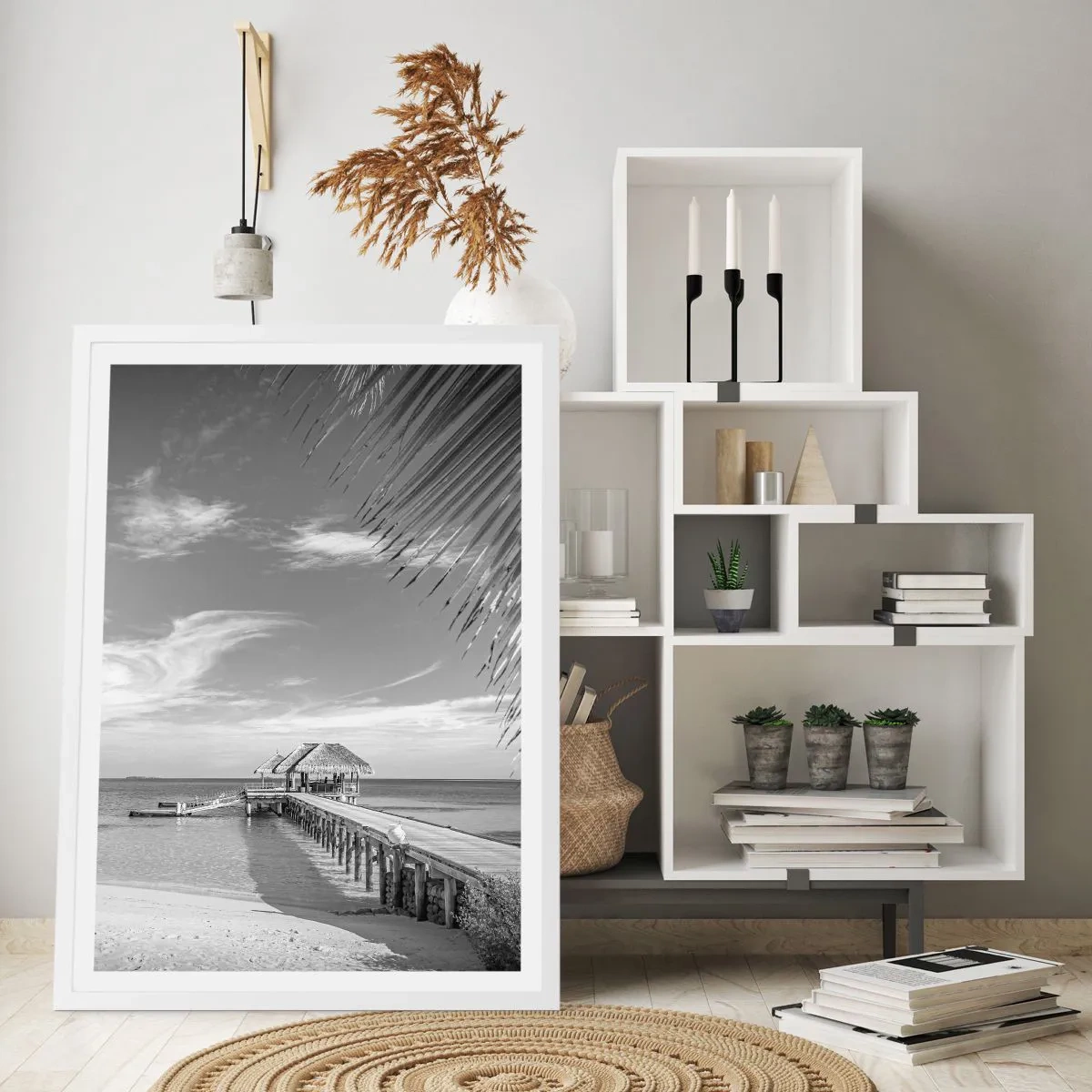 Affiche dans un cadre blanc - Poster - Souvenirs ou rêve? - 50x70 cm