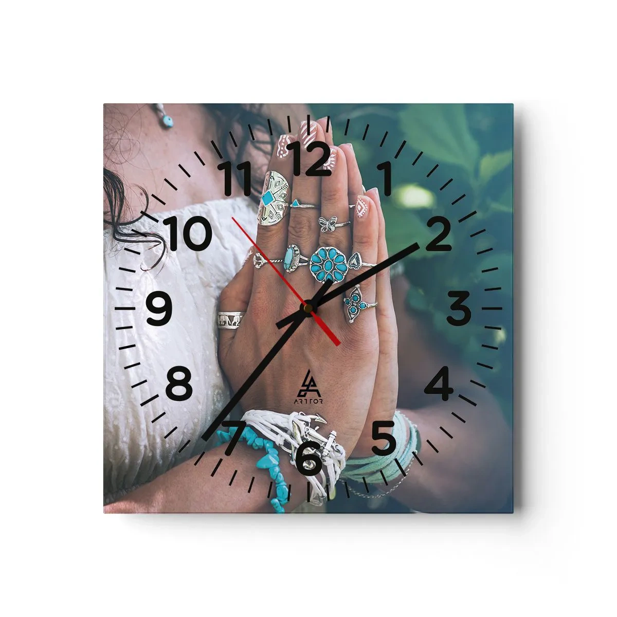 Horloge murale - Pendule murale - Bienvenue au centre du bien-être - 40x40 cm