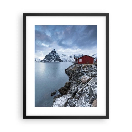 Affiche dans un cadre noir - Poster - Retraite scandinave - 40x50 cm