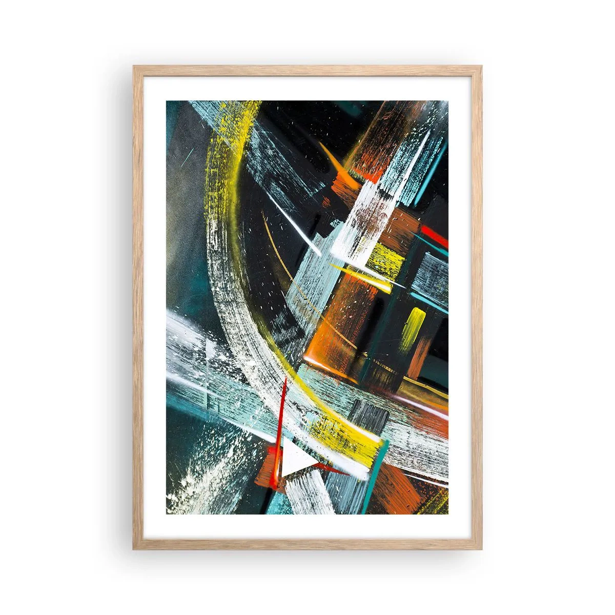 Affiche dans un chêne clair - Poster - L'énergie du mouvement - 50x70 cm