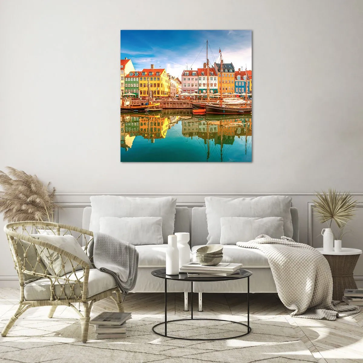 Impression sur verre - Image sur verre - Aussi lisse qu'un miroir au-dessus de l'eau - 60x60 cm