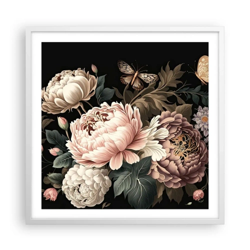 Affiche dans un cadre blanc - Poster - De style baroque - 60x60 cm