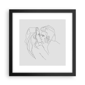 Affiche dans un cadre noir - Poster - La même ligne - 30x30 cm