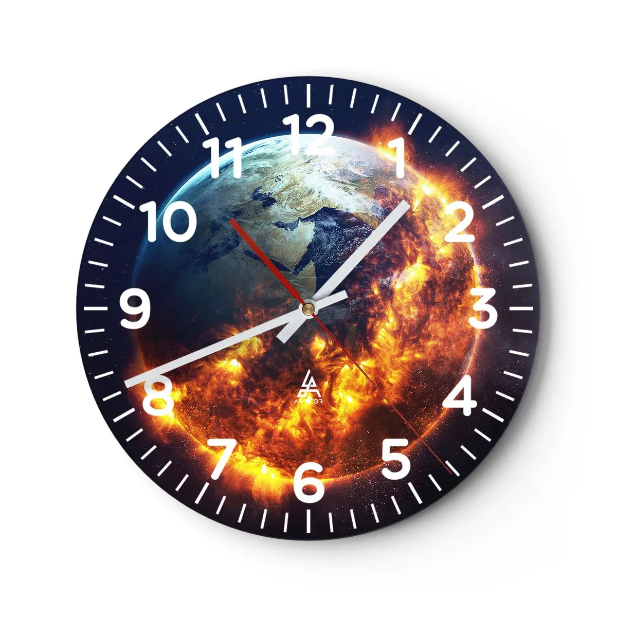Horloge murale - Pendule murale - La flamme de l'apocalypse - 40x40 cm
