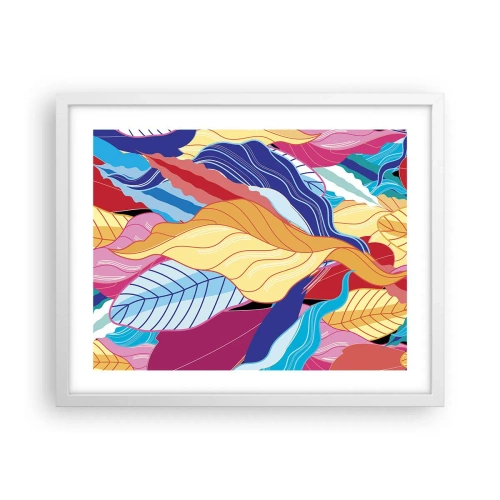 Affiche dans un cadre blanc - Poster - Un désordre coloré - 50x40 cm