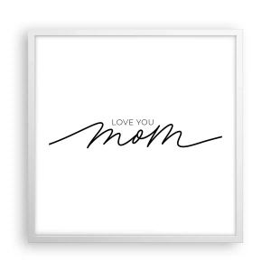 Affiche dans un cadre blanc - Poster - Grand chamboulement - 50x50 cm