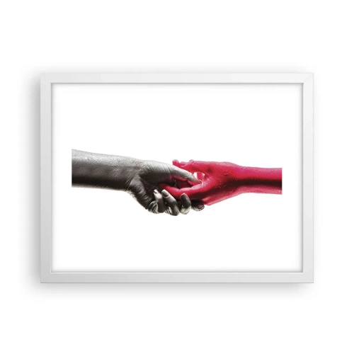 Affiche dans un cadre blanc - Poster - Ensemble, bien que différents - 40x30 cm