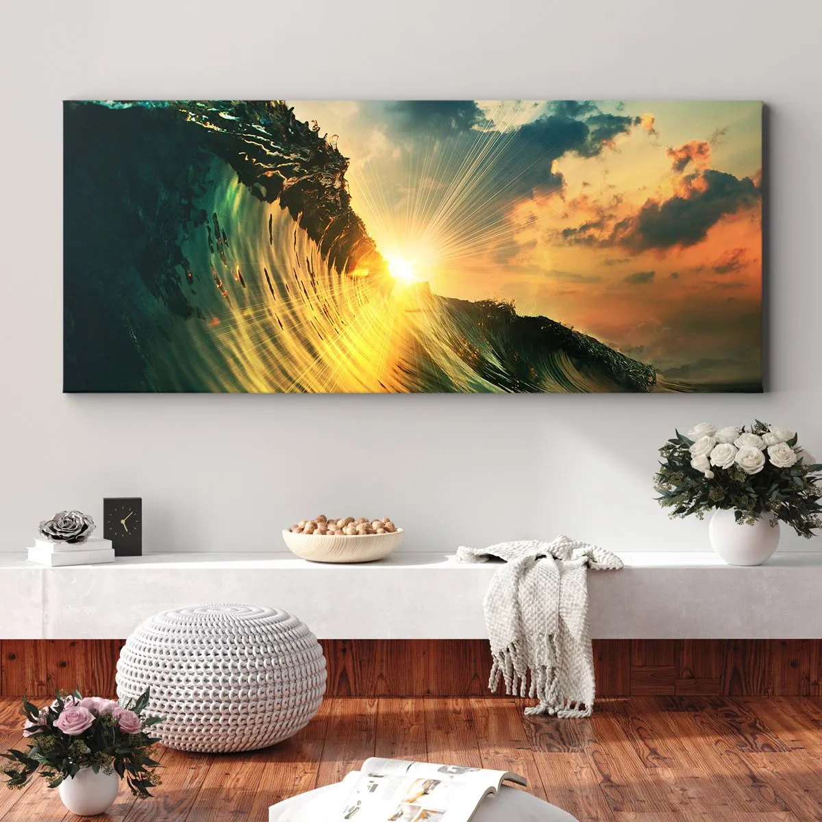 Impression sur toile - Image sur toile - Surfeur, où es-tu ? - 90x30 cm