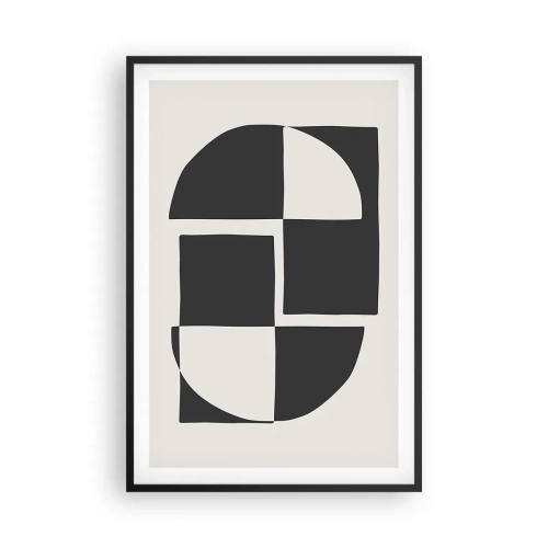 Affiche dans un cadre noir - Poster - Antithèse - Synthèse - 61x91 cm