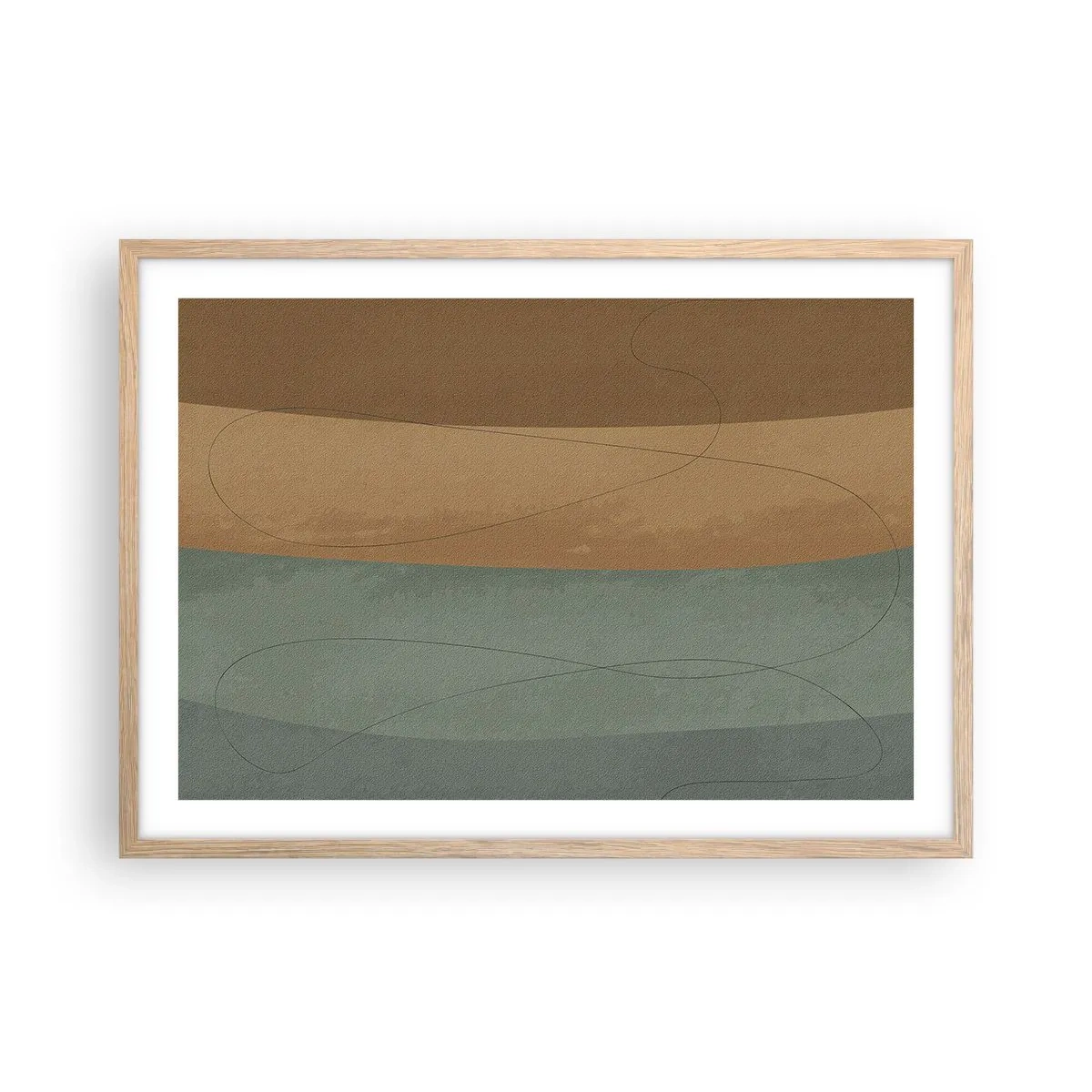 Affiche dans un chêne clair - Poster - Composition horizontale - 70x50 cm