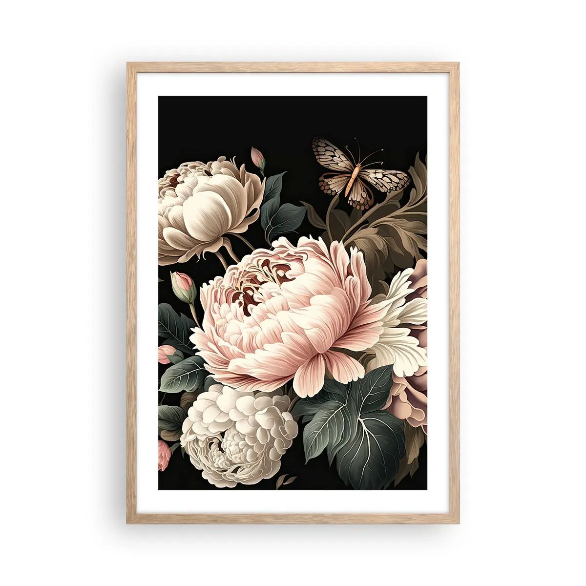 Affiche dans un chêne clair - Poster - De style baroque - 50x70 cm